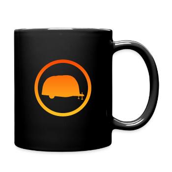 Camper Wohnwagen Caravan - Tasse einfarbig - Schwarz - Rechts
