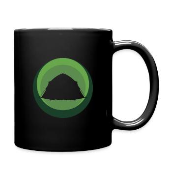 Camping Natur Zelten - Tasse einfarbig - Schwarz - Rechts