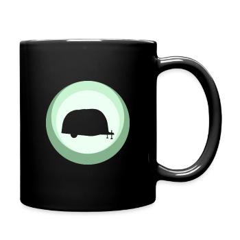 Wohnwagen Camper Caravan - Tasse einfarbig - Schwarz - Rechts
