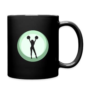Cheerleading Mädchen Bommel - Tasse einfarbig - Schwarz - Rechts