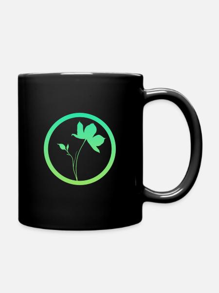 Botanisch Gartenbau Flora - Tasse einfarbig - Schwarz