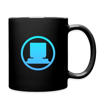 Computerarbeit Computer Internet - Tasse einfarbig - Schwarz - Rechts