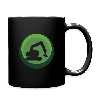Construction site excavator driver - Full Colour Mug - black - Right
