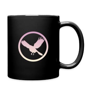 Fliegen Vogel Vogelschwarm - Tasse einfarbig - Schwarz - Rechts