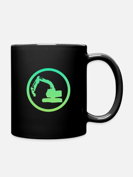 Baggerfahrer Baustelle Baggerfahrer - Tasse einfarbig - Schwarz