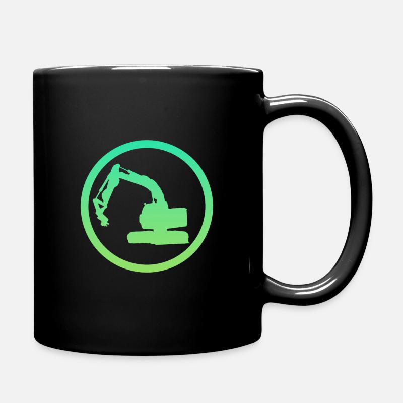 Baggerfahrer Baustelle Baggerfahrer - Tasse einfarbig - Schwarz