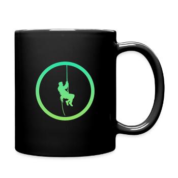 Klettern Felsklettern Seilklettern - Tasse einfarbig - Schwarz - Rechts