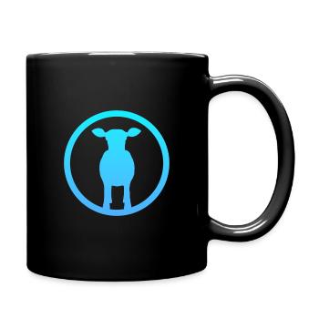 Cow Horns Moo - Full Colour Mug - black - Right