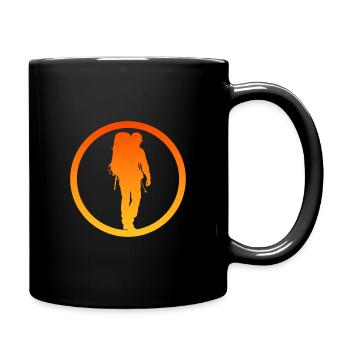 Backpacking Hikers Pilgrims - Full Colour Mug - black - Right