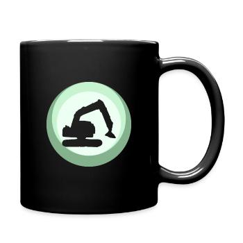Construction site excavator driver construction worker - Full Colour Mug - black - Right