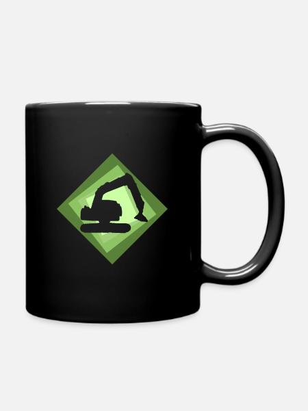 Bagger Bauarbeiter Bauarbeiter - Tasse einfarbig - Schwarz