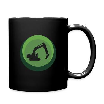 Construction site excavator driver - Full Colour Mug - black - Right