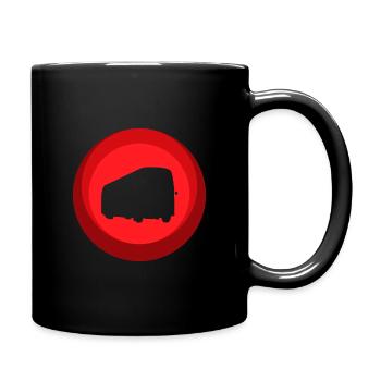 Bus Bus Schulbus - Tasse einfarbig - Schwarz - Rechts