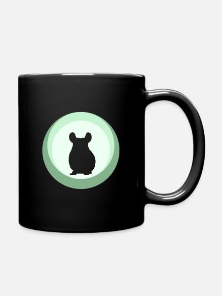 Chinchilla Mäuschen Streifenhörnchen - Tasse einfarbig - Schwarz