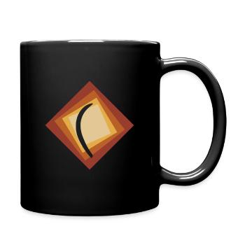 Bumerang Wurfstock Boomerang - Tasse einfarbig - Schwarz - Rechts