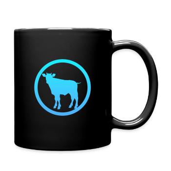 Vaches Cornes de vache - Mug uni - noir - Droite