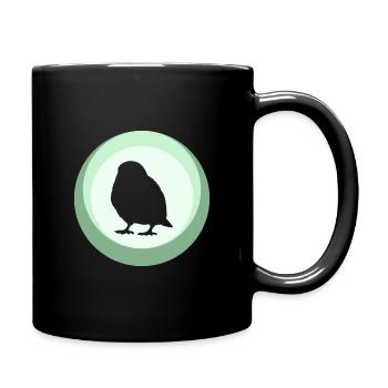 Vogel Wellensittich Vogel Abbildung - Tasse einfarbig - Schwarz - Rechts