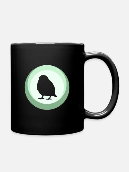 Vogel Wellensittich Vogel Abbildung - Tasse einfarbig - Schwarz