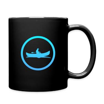 Kajak Kajak Rudern - Tasse einfarbig - Schwarz - Rechts