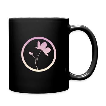 Botanical Flora Plants - Full Colour Mug - black - Right
