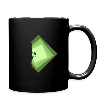 Seilklettern Alpinismus Bergsteigen - Tasse einfarbig - Schwarz - Rechts