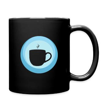 Kaffee Espresso Cappuccino - Tasse einfarbig - Schwarz - Rechts