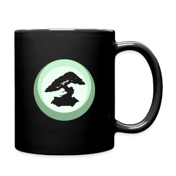 Trees Bonsai Japanese Art - Full Colour Mug - black - Right