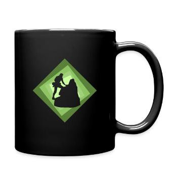 Klettern Felsklettern Kletterer - Tasse einfarbig - Schwarz - Rechts