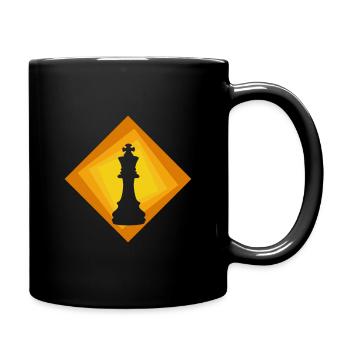 Schach Schachspieler Schachbrett - Tasse einfarbig - Schwarz - Rechts
