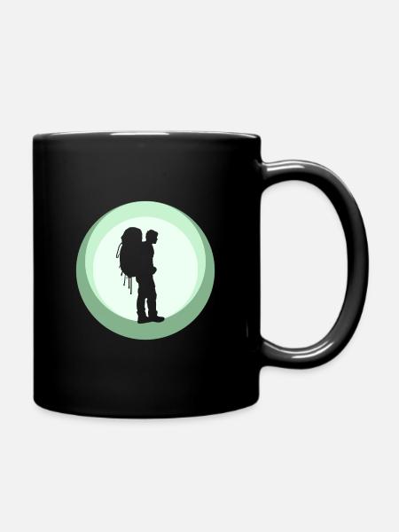 Backpacker Pilger Pilger - Tasse einfarbig - Schwarz
