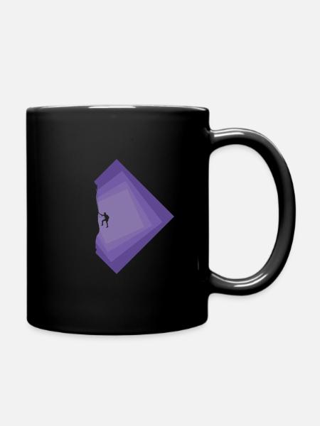 Seilklettern Alpinismus Kletterer - Tasse einfarbig - Schwarz