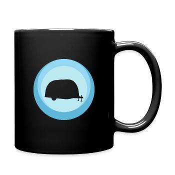 Wohnwagen Caravan RV Camping - Tasse einfarbig - Schwarz - Rechts