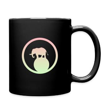 Chapiteau de cirque Acrobaties Éléphants - Mug uni - noir - Droite