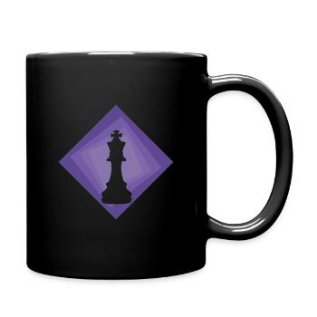 Schach Schachspieler Schach - Tasse einfarbig - Schwarz - Rechts