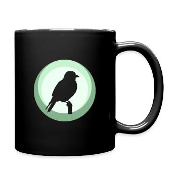Sittich Vogel Abbildung Vögel beobachten - Tasse einfarbig - Schwarz - Rechts