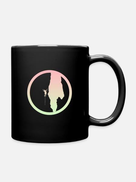 Climber Climbing Climbing - Full Colour Mug - black