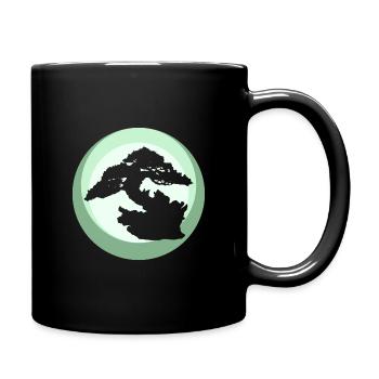 Tree Grow Japanese Art - Full Colour Mug - black - Right