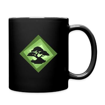 Tree Bonsai Japanese Art - Full Colour Mug - black - Right
