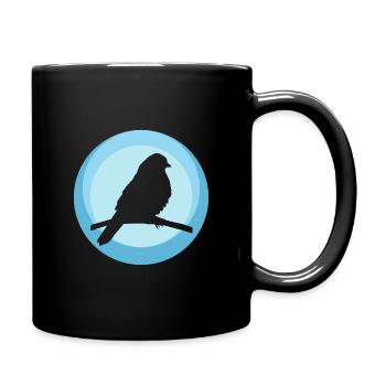 Sittich Vogel Abbildung Sittich - Tasse einfarbig - Schwarz - Rechts