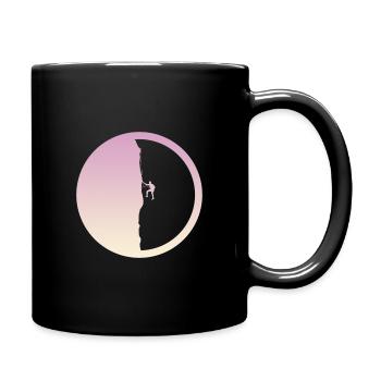 Climber Rope Climbing Mountaineering - Full Colour Mug - black - Right