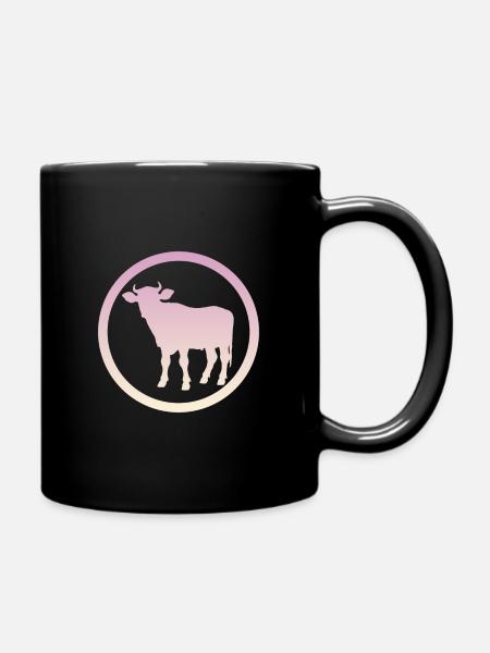 Kühe Kuh Kuh - Tasse einfarbig - Schwarz