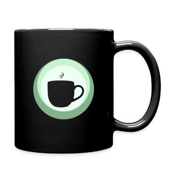 Kaffee Espresso Tasse - Tasse einfarbig - Schwarz - Rechts