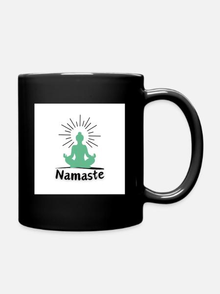 Namaste_2 - Full Colour Mug - black