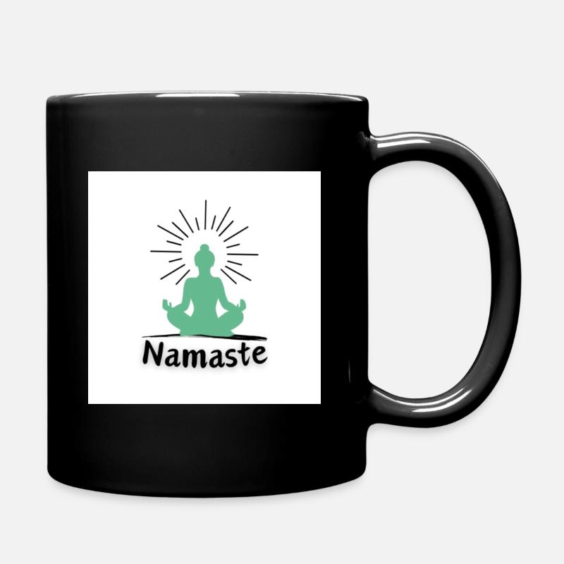 Namaste_2 - Tasse einfarbig - Schwarz