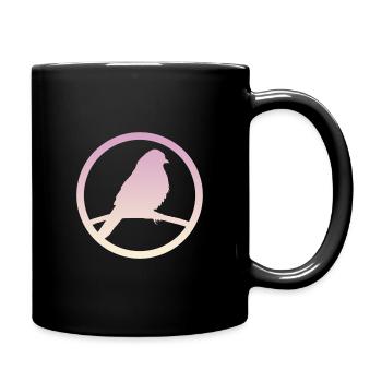 Peep Parakeet Bird - Full Colour Mug - black - Right