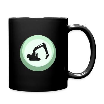 Construction Site Excavator Driver House Construction - Full Colour Mug - black - Right