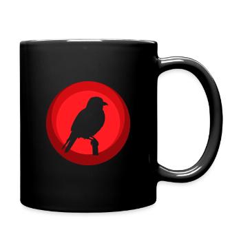 Sittich Vogel Abbildung Tier - Tasse einfarbig - Schwarz - Rechts