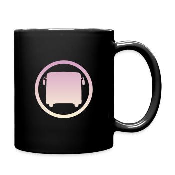 Bus Schulbus Fahrer - Tasse einfarbig - Schwarz - Rechts
