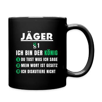 Cadeau de chasseur - Je suis le roi - Mug uni - noir - Droite