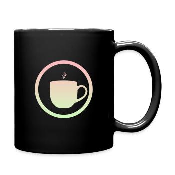 Kaffee Becher Tee - Tasse einfarbig - Schwarz - Rechts
